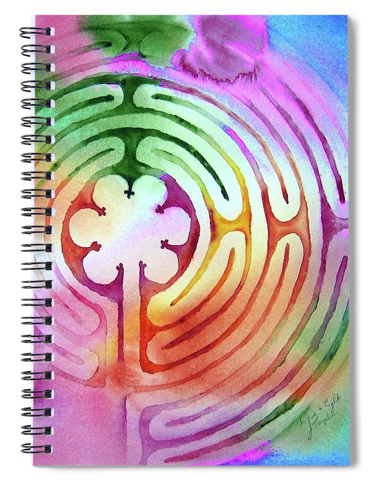 Raninbow Labyrinth Watercolour  - Spiral Notebook